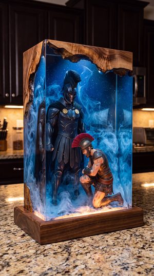 Agamemnon resin lamp
